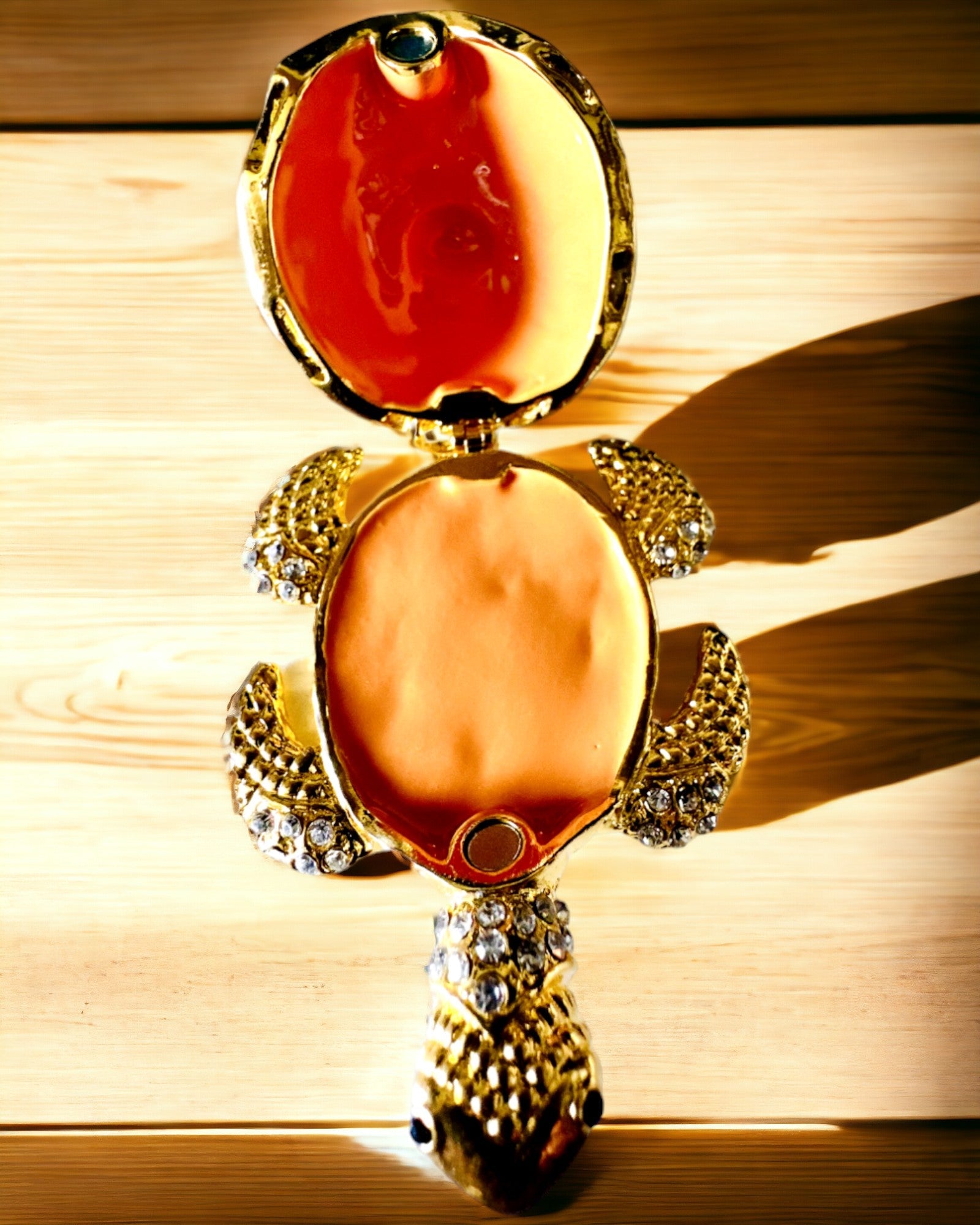 Szkatułka "Żółwiowa Rodzinka" - colore verde, personalizzazione con incisione