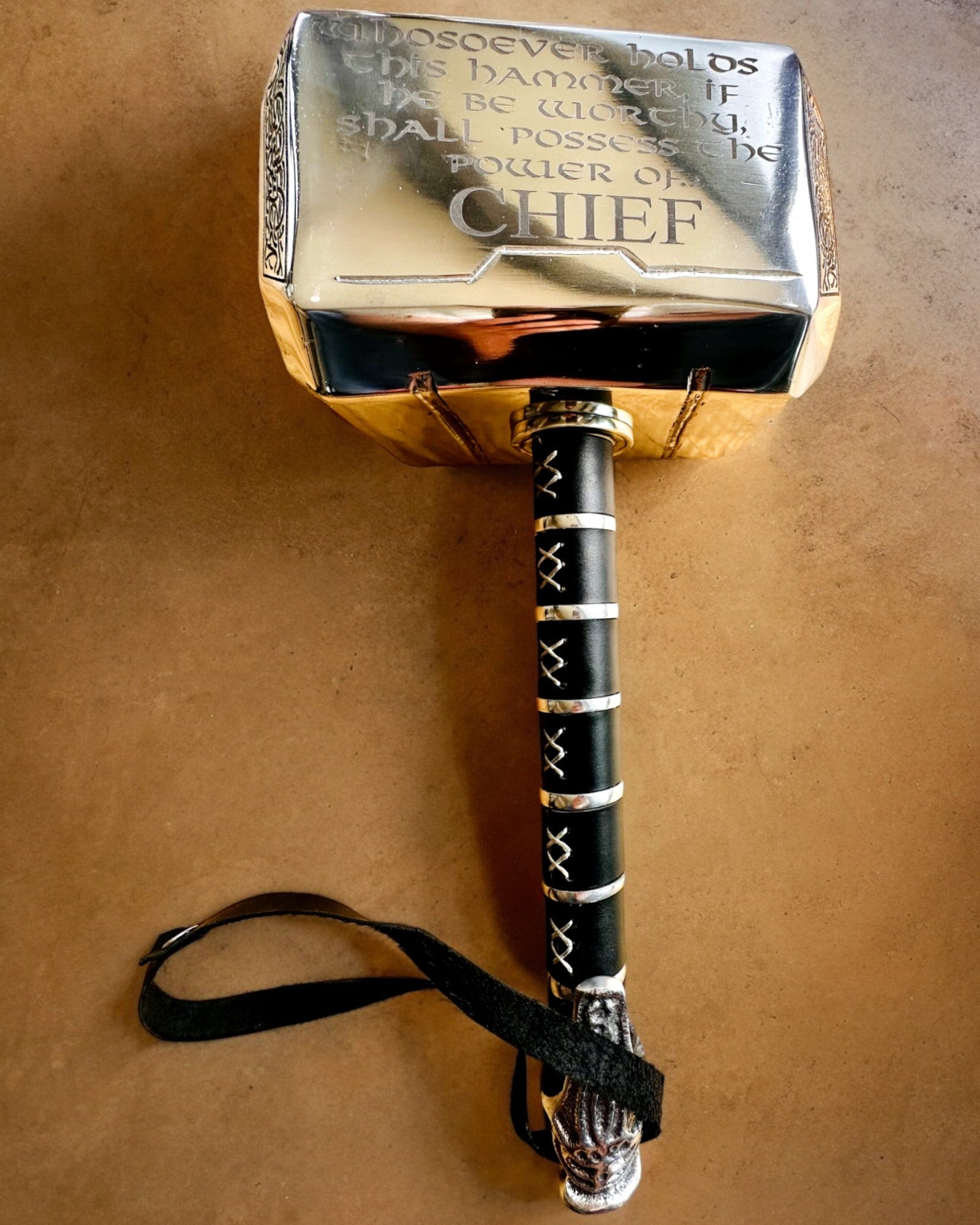 Thor's Hammer "Chief" - Handcrafted Artisan Hammer, personalized with engraving for a gift