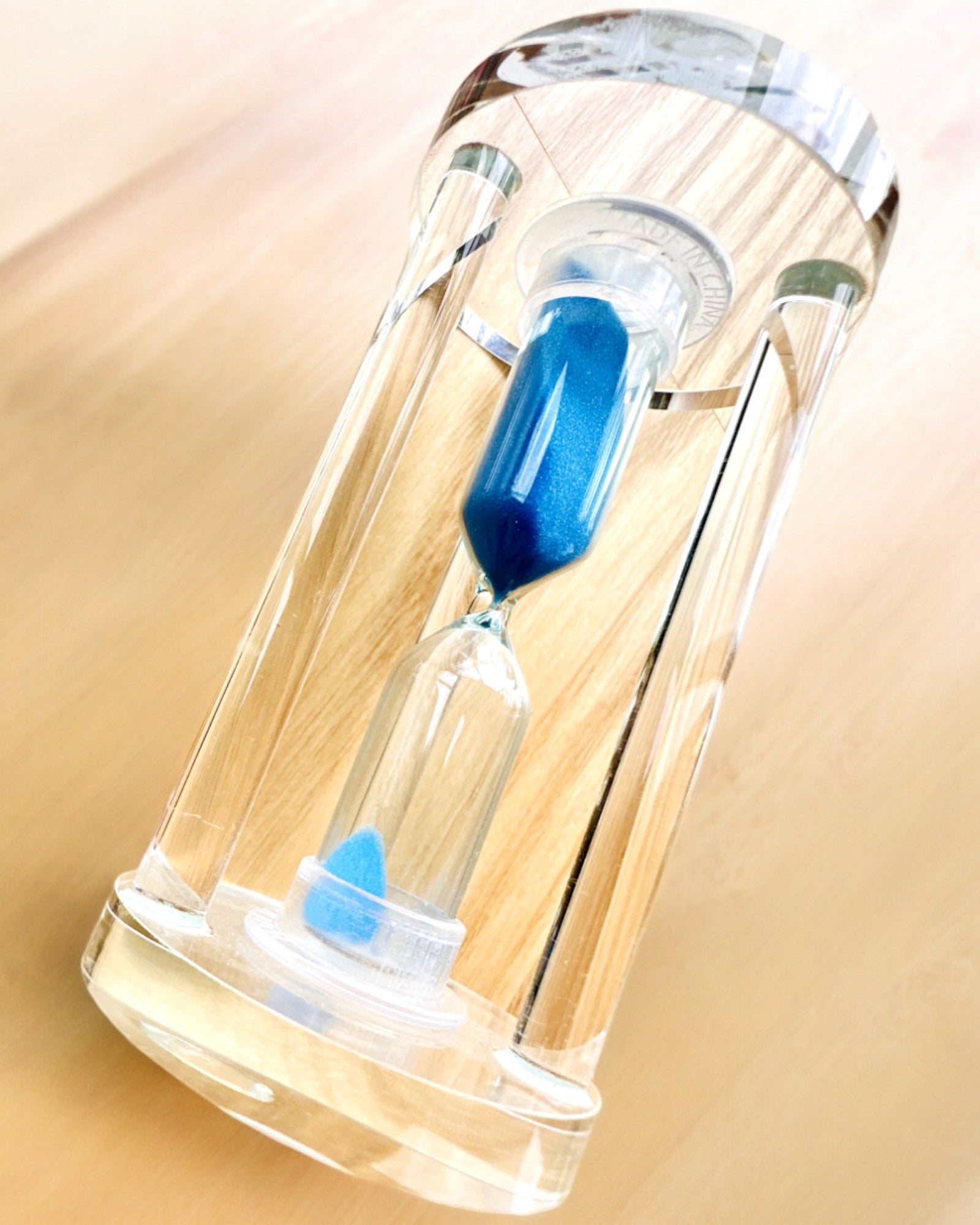 Hourglass "Blue Elegance", 10 cm in height, measures 10 minutes of time
