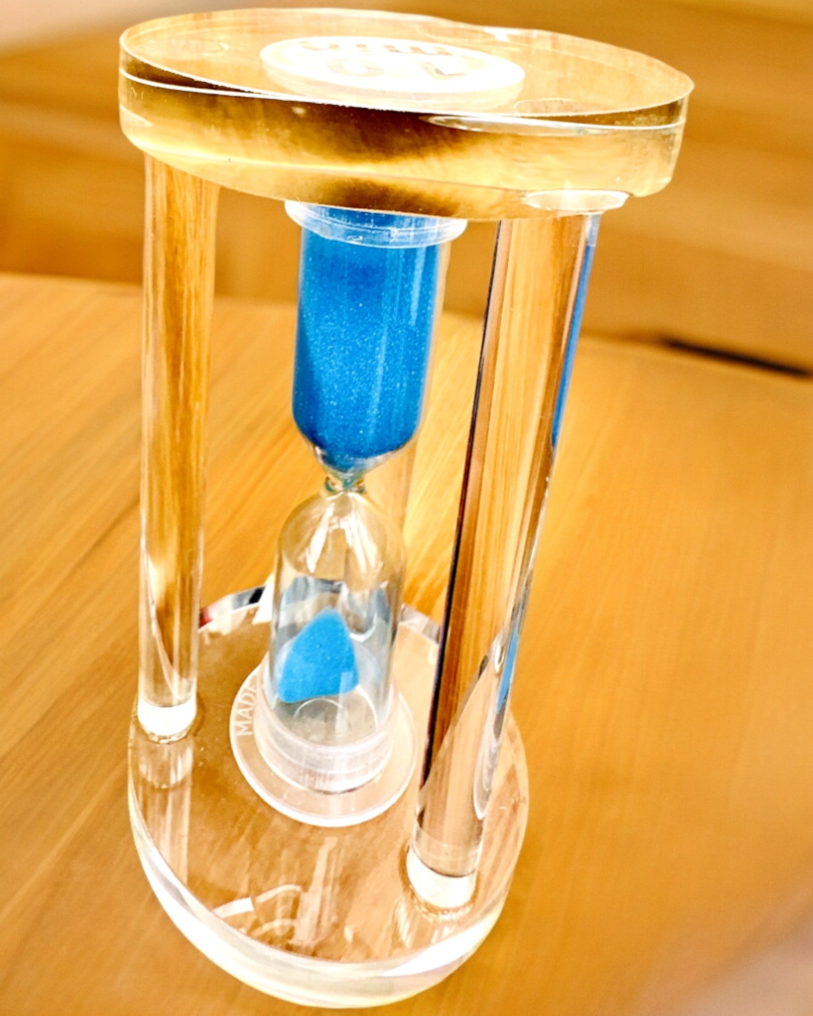 Hourglass "Blue Elegance", 10 cm in height, measures 10 minutes of time