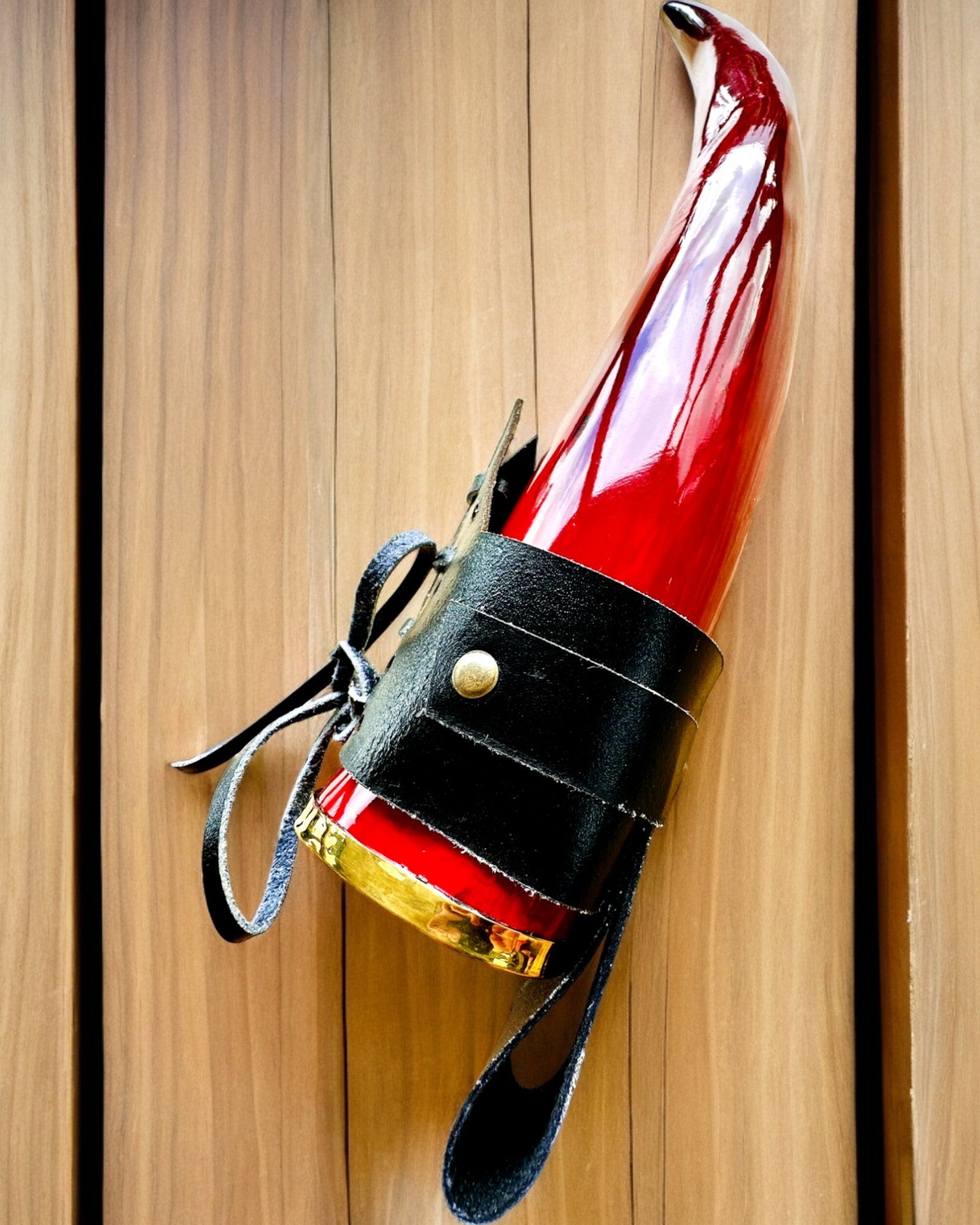 Tazza corno del guerriero - Rosso - personalizzabile con incisione