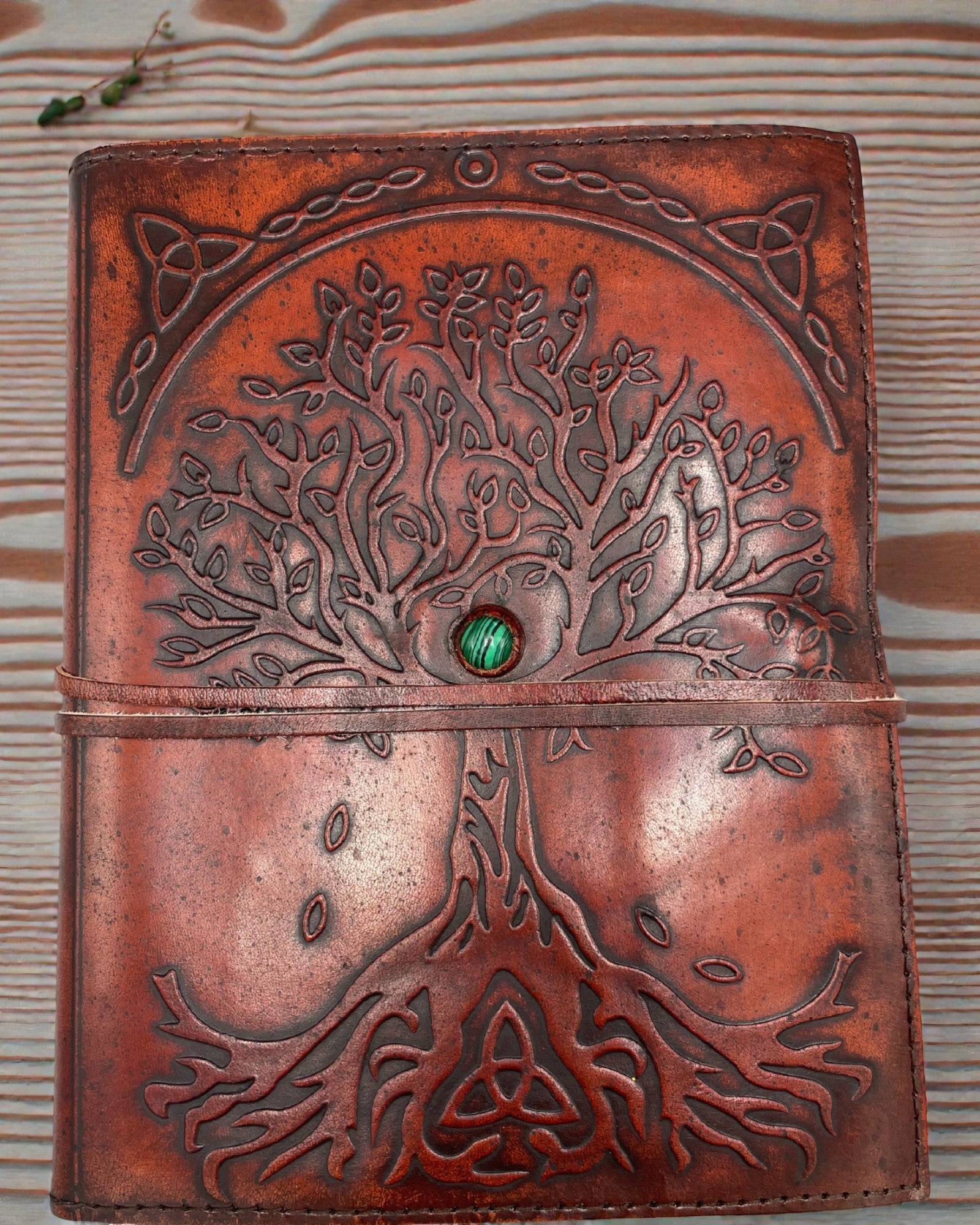 Großes ledernens Notizbuch „Baum des Lebens“ – 20x16x2 cm