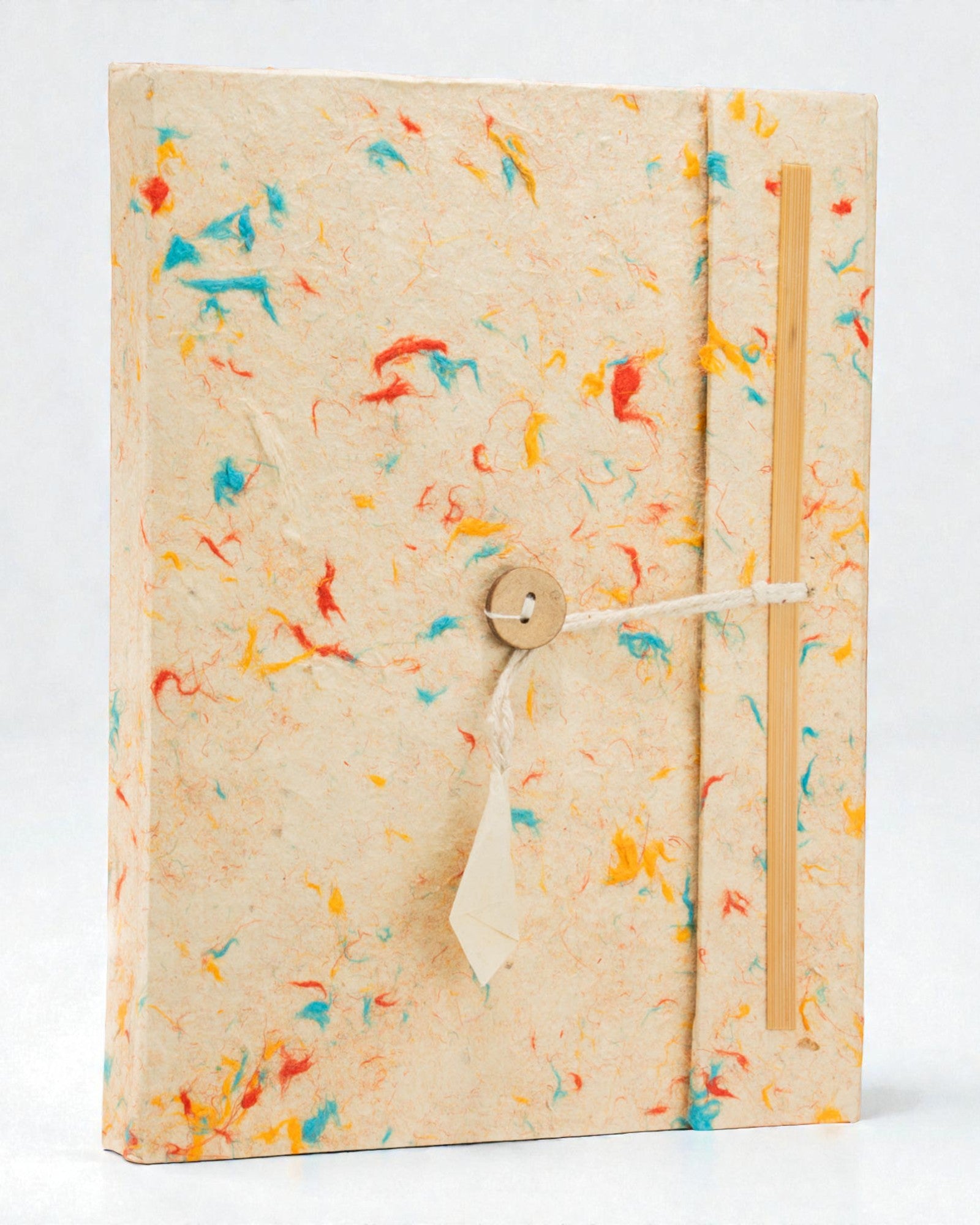 Lrg Lokta Taccuino in cotone a colori misti (21x15cm) - 45 fogli - con segnalibro incluso