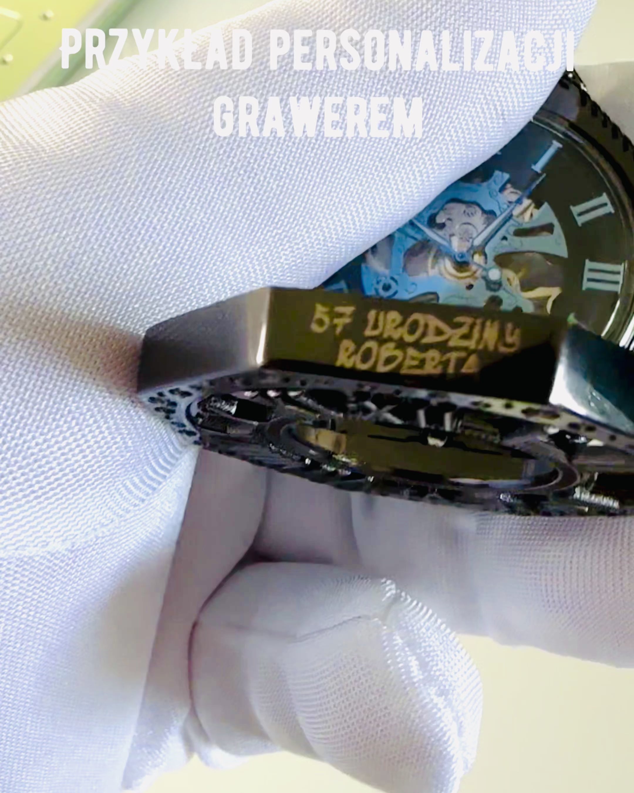 Montre de Poche Mécanique Octogonale Classique Steampunk en Noir, Gravure