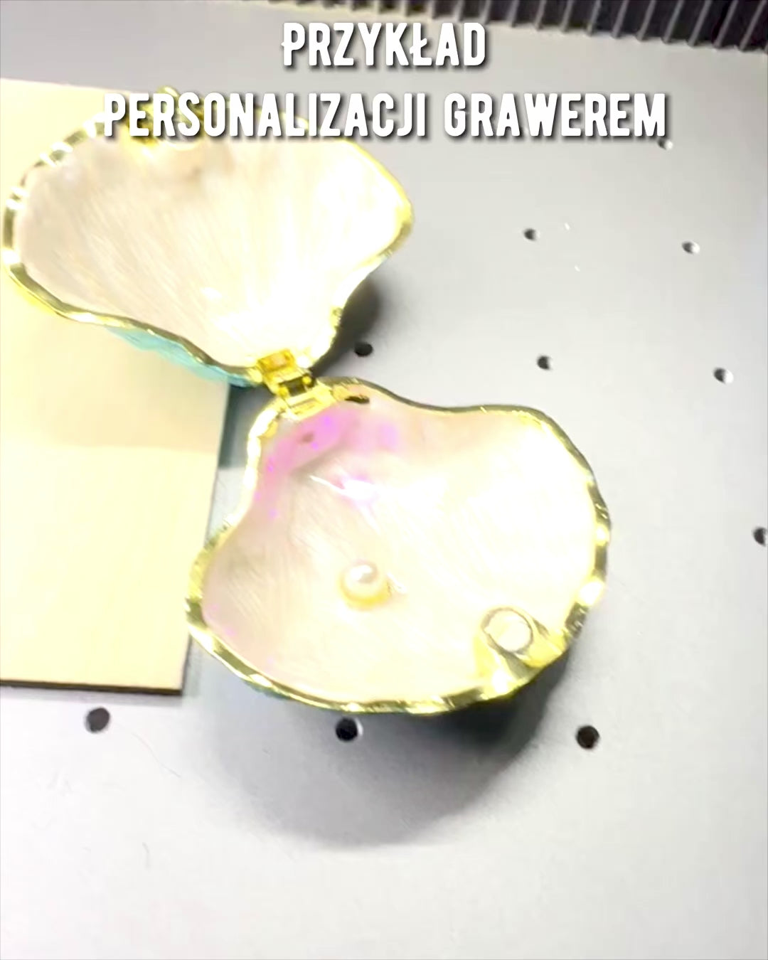 Skarbiec Wspomnień Muszelka - Cassetta per Gioielli con possibilità di personalizzazione con incisione, regalo