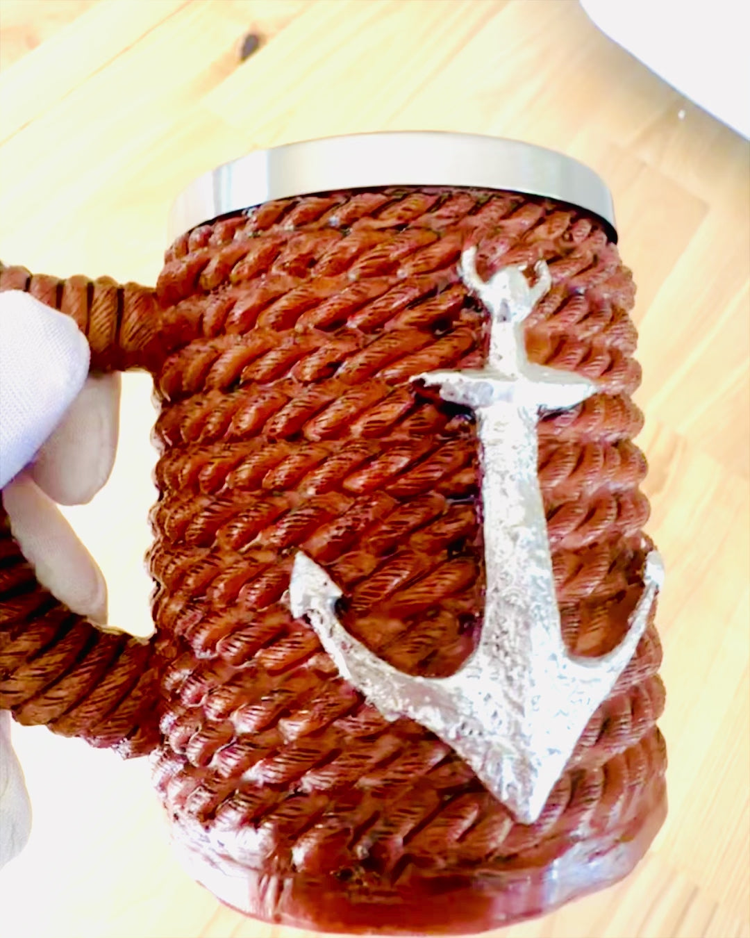 "Sea Treasure" – Stainless Steel Mug, Customizable with Engraving for a Gift