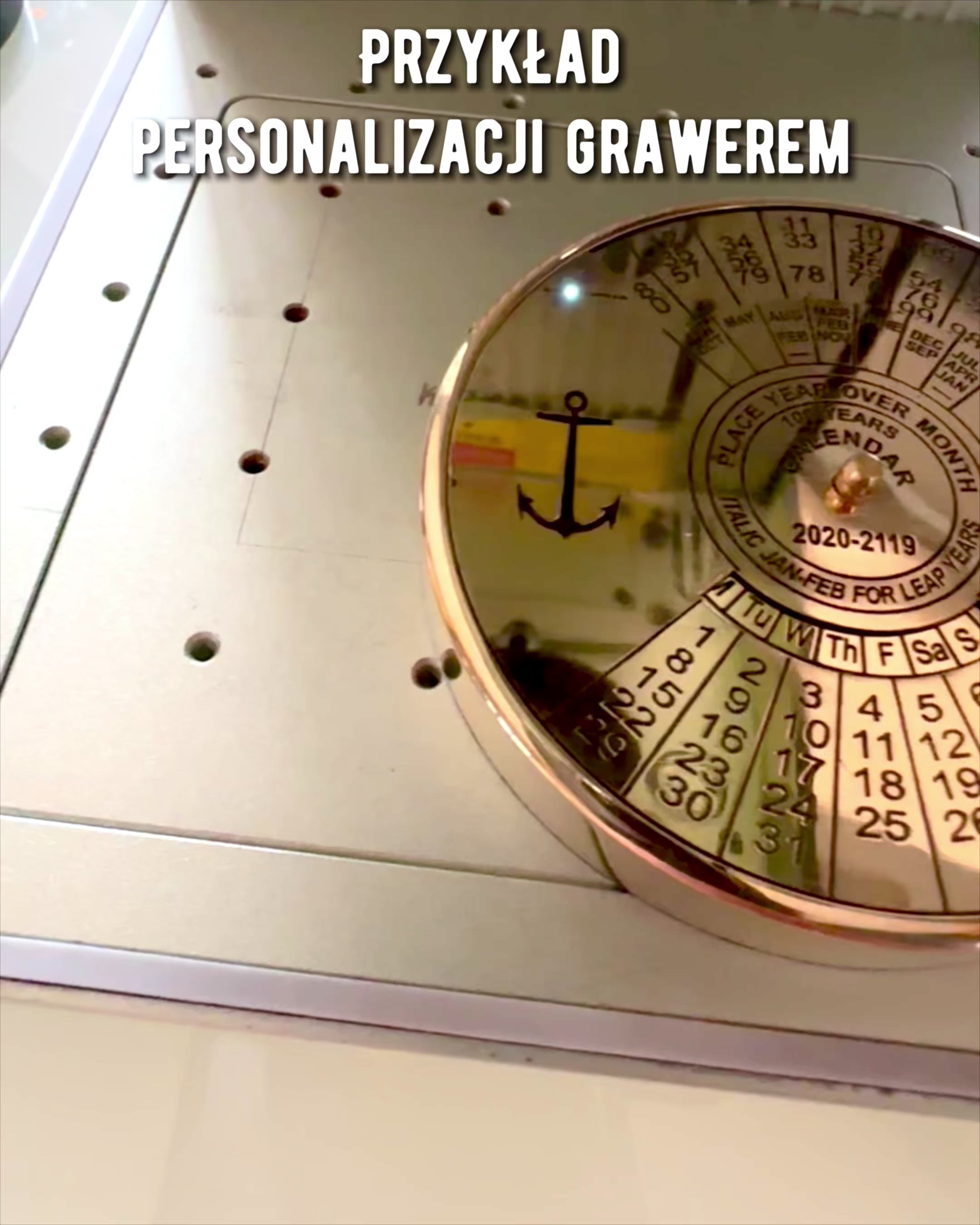 Calendar of Eternity Sea Sail – Brass 100-Year Calendar - possible engraving for a gift