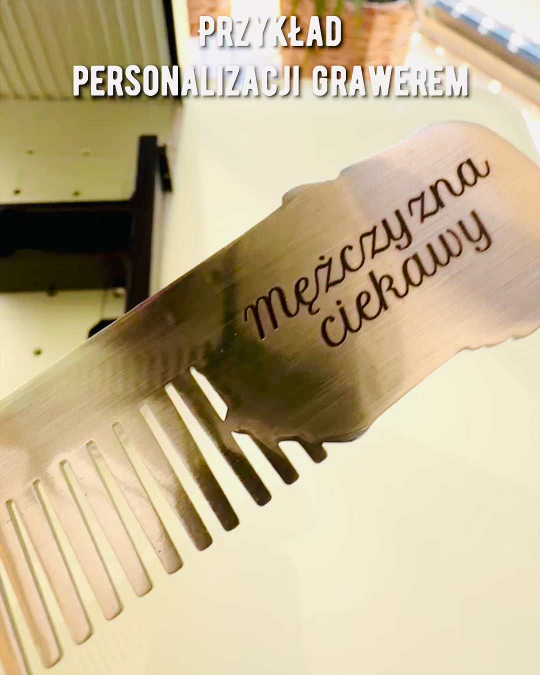 GroomMaster - Elegante Pettine in Metallo con Incisione, personalizzazione con incisione