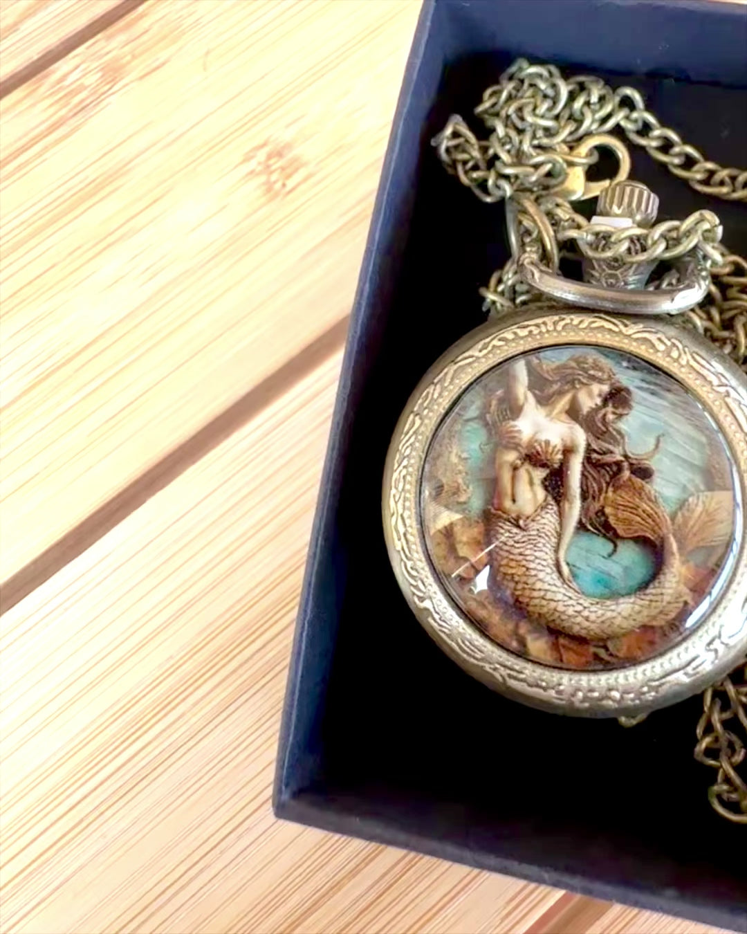 Montre de poche "Syrena Tajemnic", possibilité de personnalisation avec gravure pour cadeau