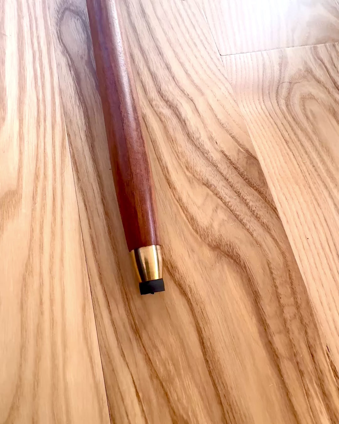 Bastone da passeggio "Diamante in bronzo" - Legno fatto a mano, possibilità di incisione
