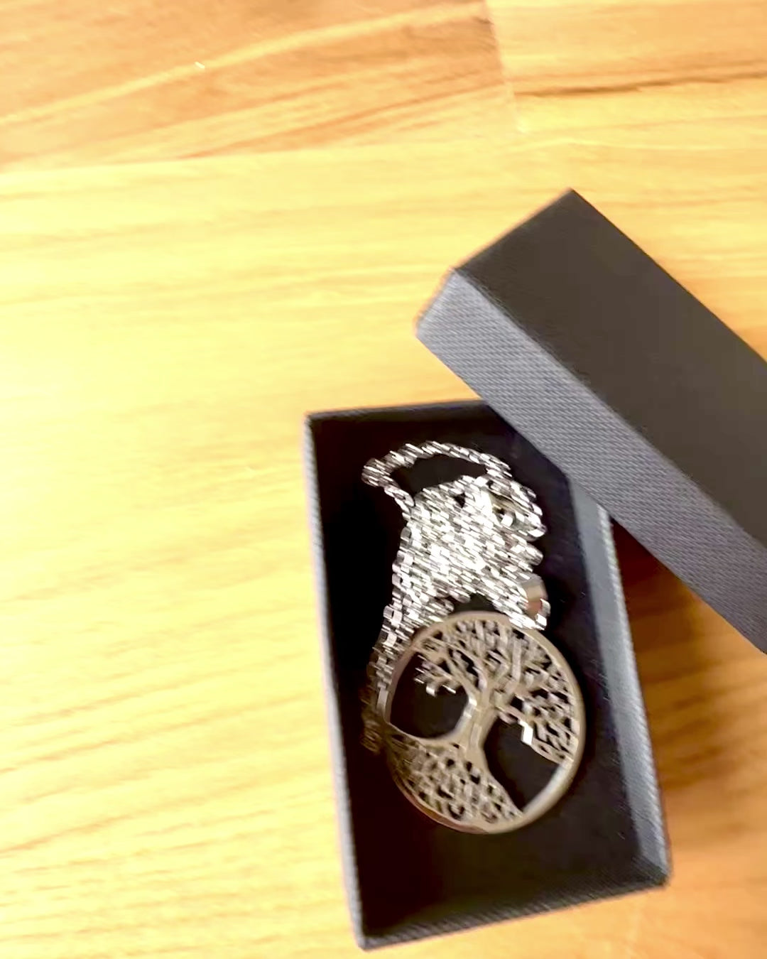 Stainless Steel "Tree of Life" Necklace - personalized engraving, 2 color variants