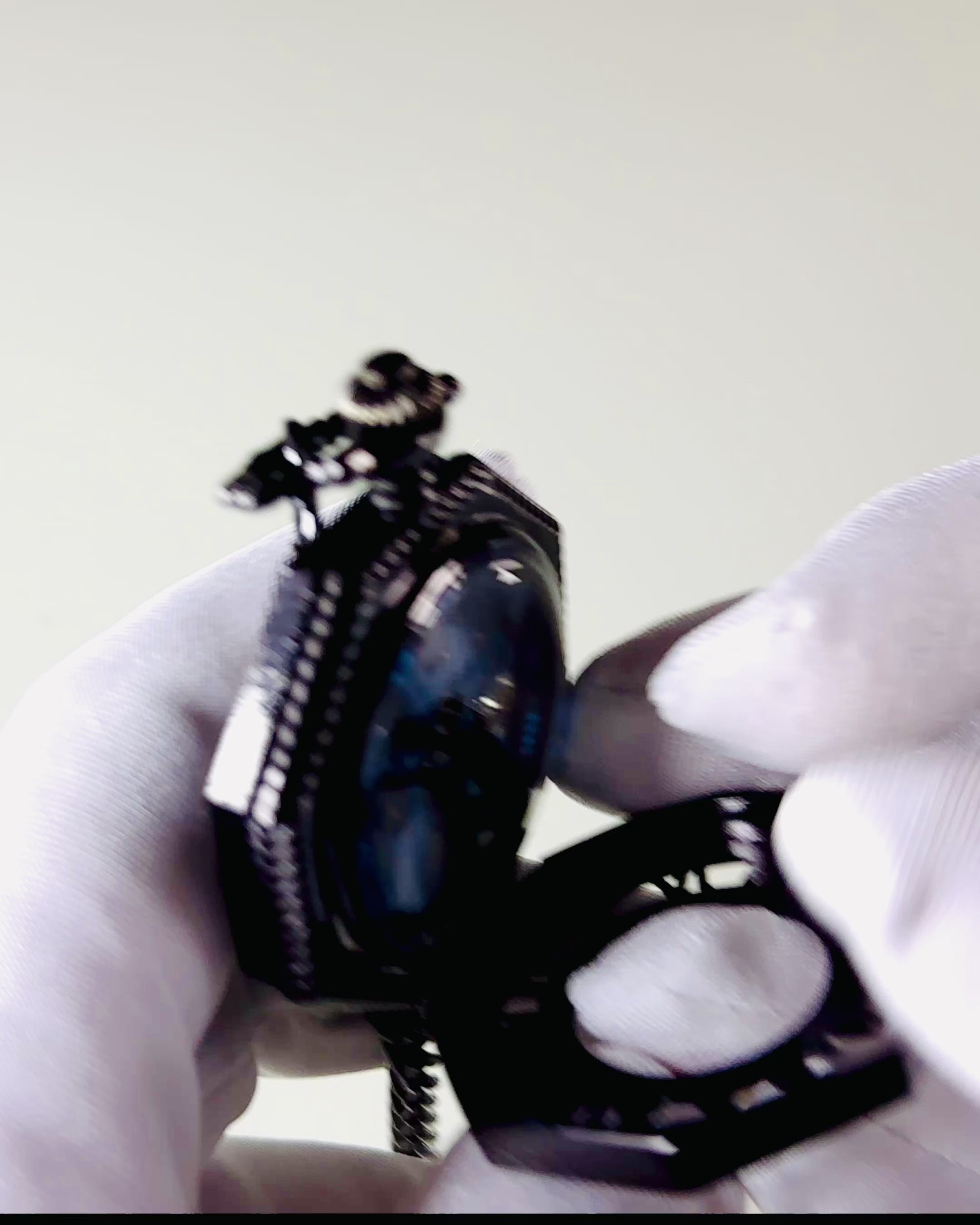 Montre de Poche Mécanique Octogonale Classique Steampunk en Noir, Gravure