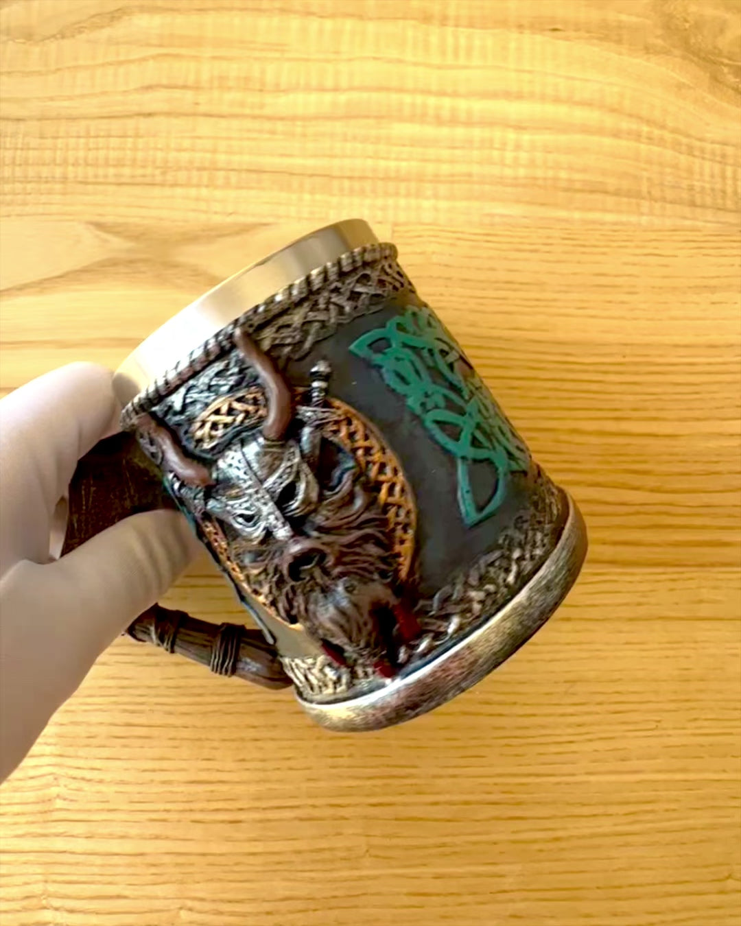 Tazza vichinga Ragnar's Horn - con Opzione di Incisione per regalo, 250 ml