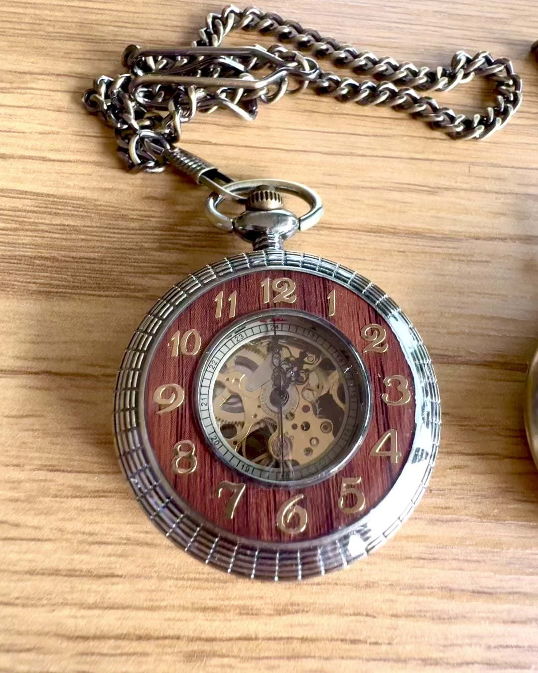 Montre de poche « Veritas Tempus » – chronomètre mécanique avec possibilité de gravure pour cadeau, 2 variantes au choix