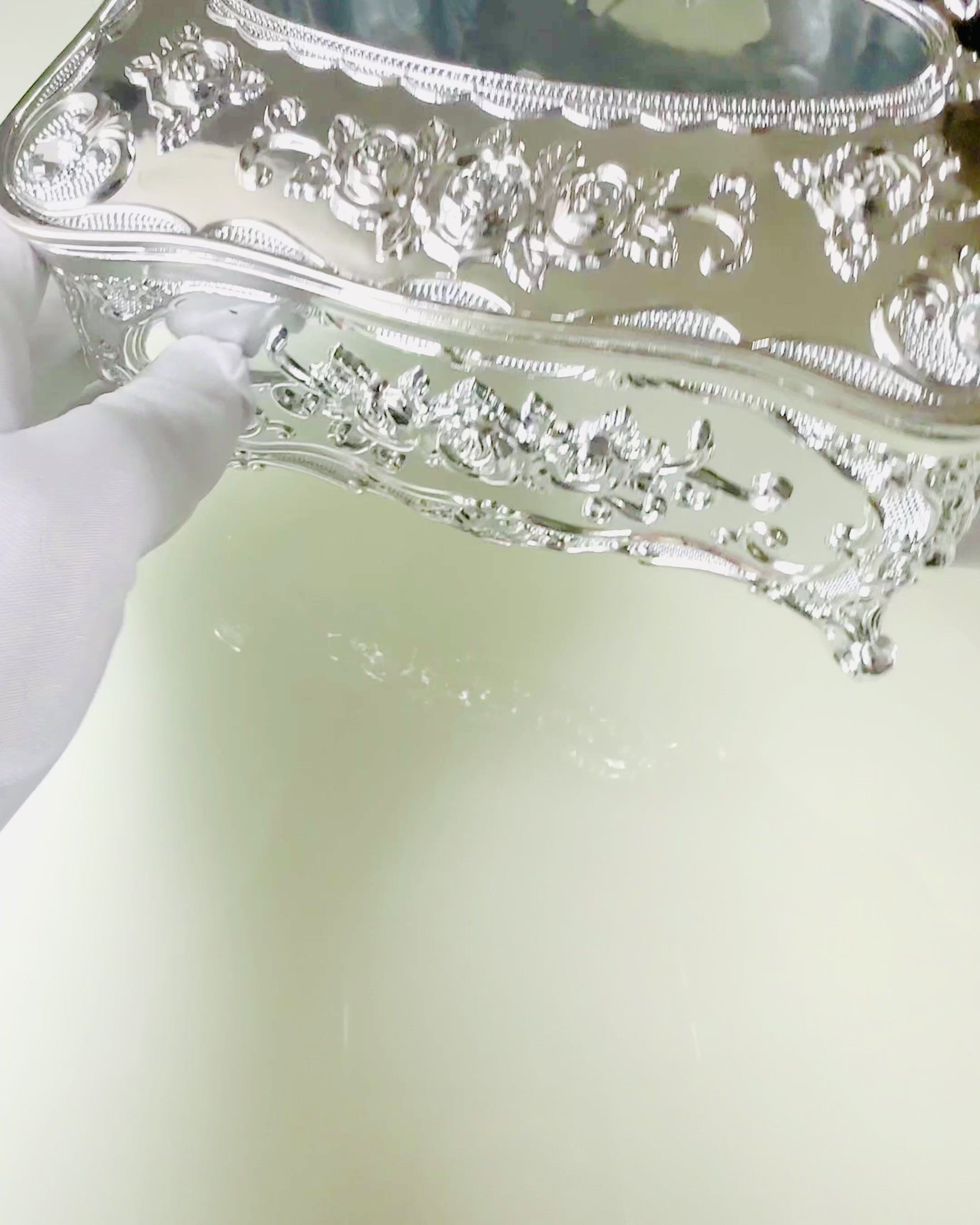 Scatola Elegante per Fazzoletti con Fiori in Rilievo - Contenitore per Tovaglioli