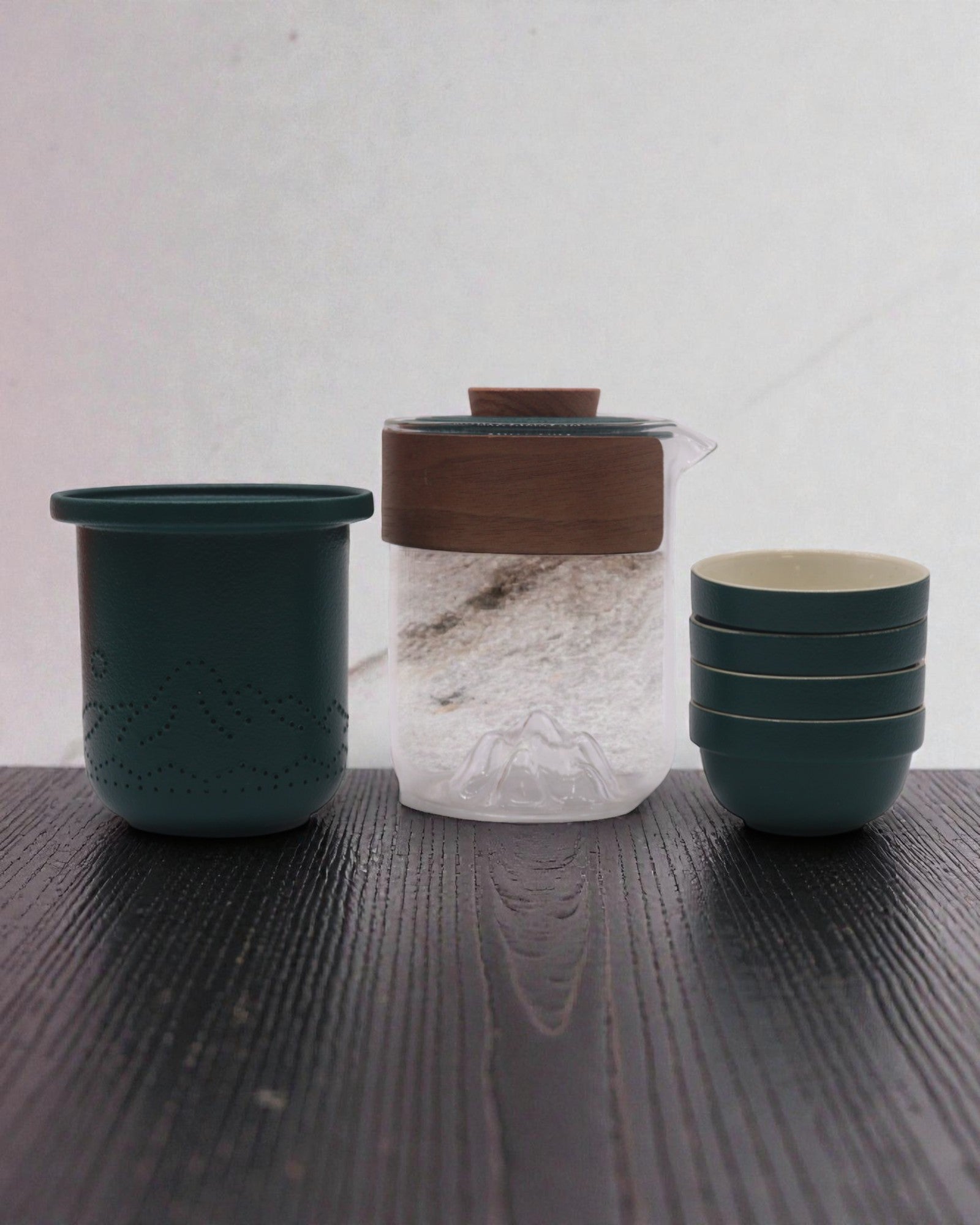 Bergexpedition – Reise-Teeset mit 4 Tassen