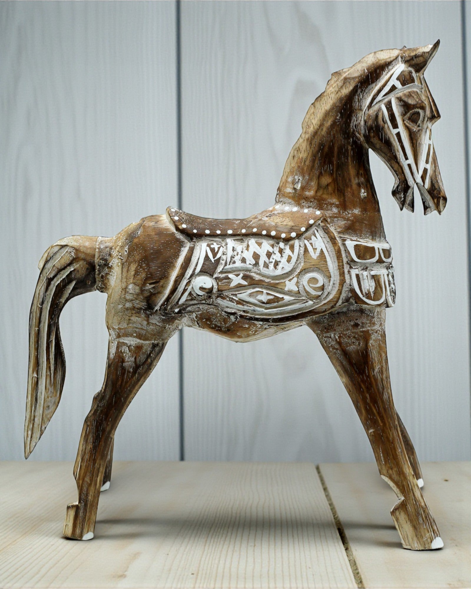 Cavallo Antico Medio 25 cm – Scultura Orientale Classica