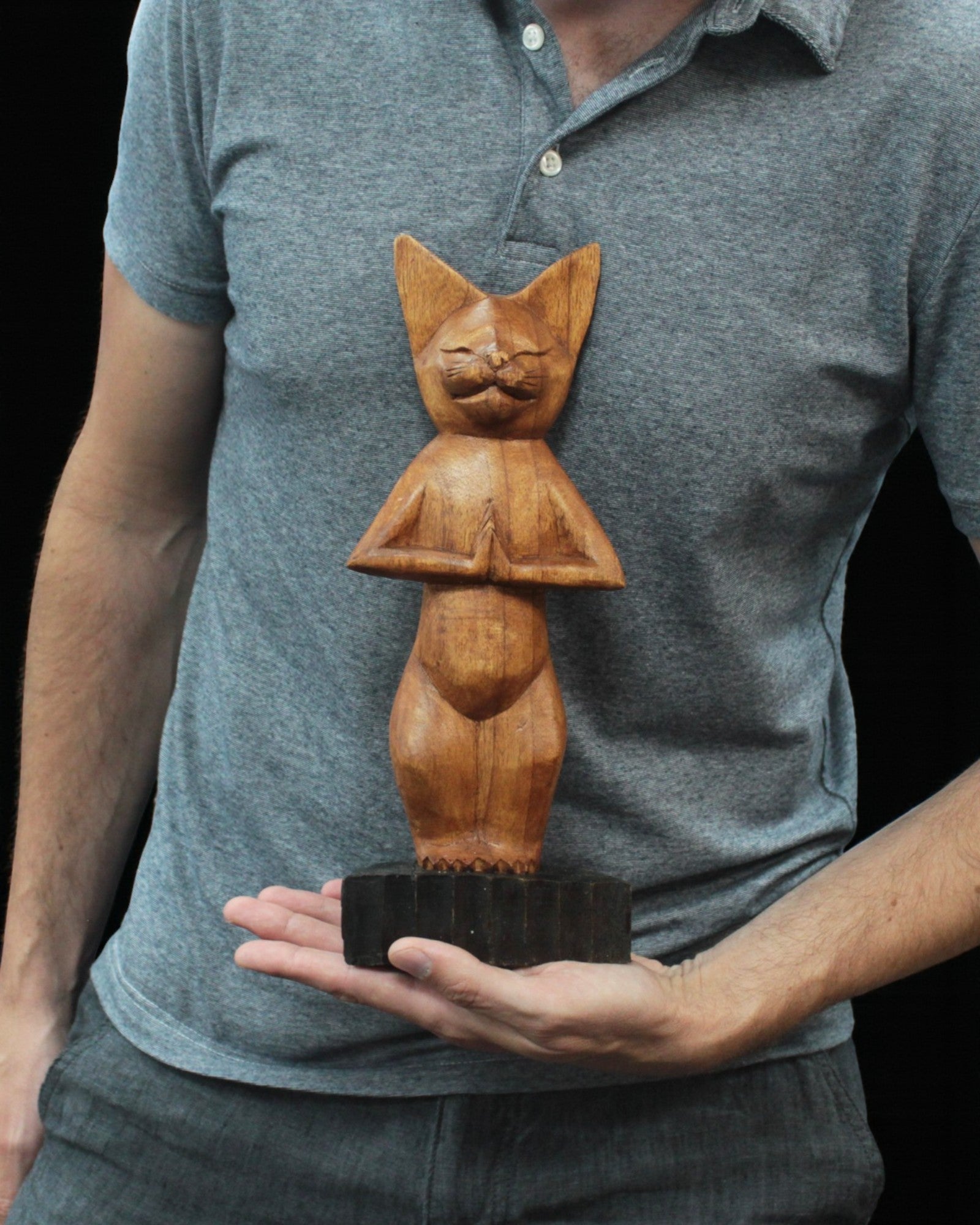 Katzenskulptur – Yoga 1 Stehende Position 30 cm