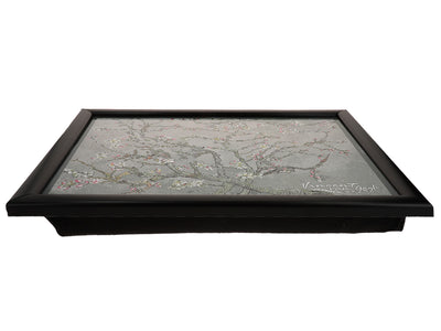 Support pour ordinateur portable V. van Gogh, Amandier en fleurs, gris, 30.5x40.5cm personnalisable par gravure