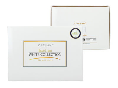 Ensemble de 6 cuillères à café plaquées or 24 carats Yeux blancs CARMANI personnalisable par gravure - cadeau élégant pour toutes les occasions, dimensions 13 cm
