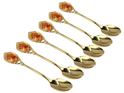 Set de 6 cuillères dorées avec motif des Tournesols de Vincent van Gogh