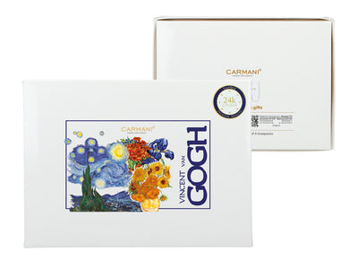 Set de 6 cuillères dorées avec motif des Tournesols de Vincent van Gogh
