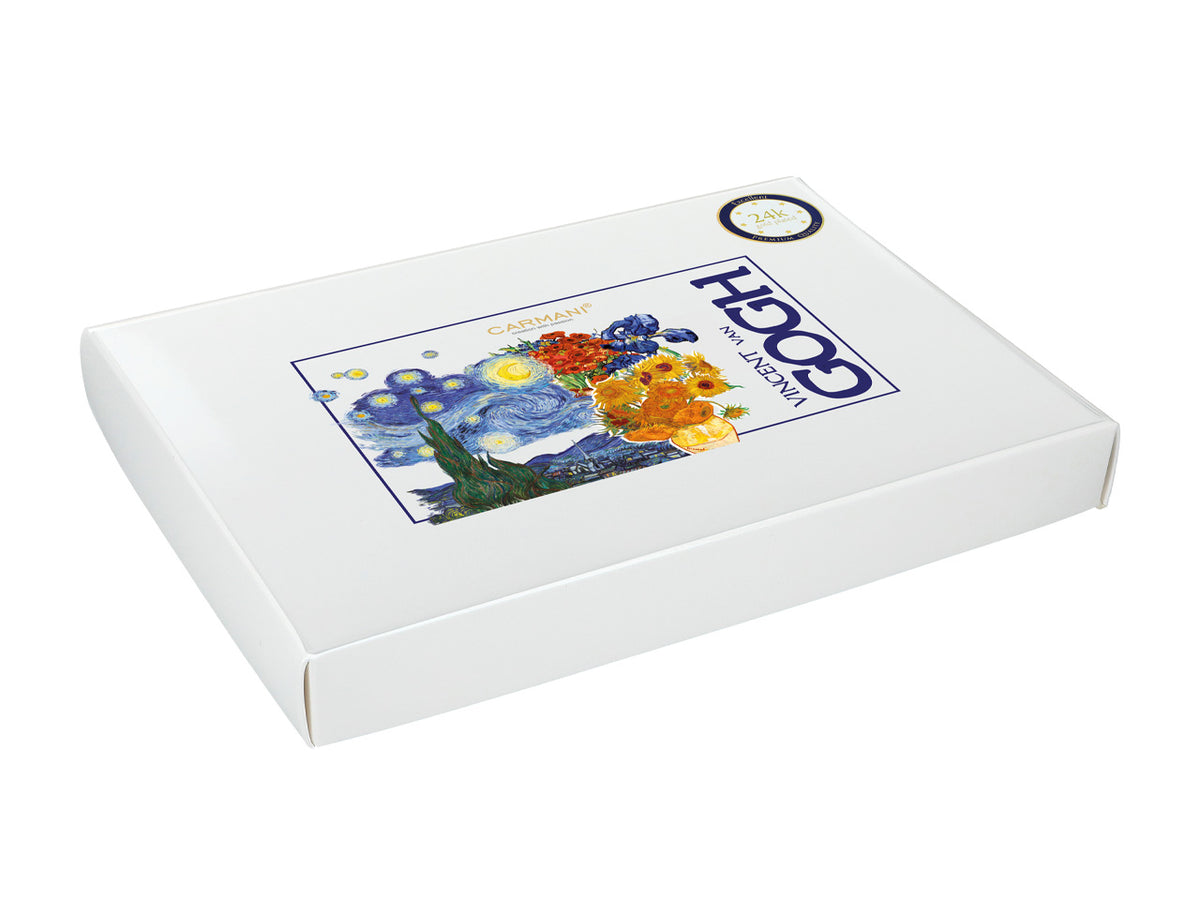 Set de 6 cuillères dorées avec motif des Tournesols de Vincent van Gogh
