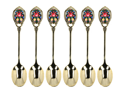 Cuillères plaquées or 24K Kujawskie, noires