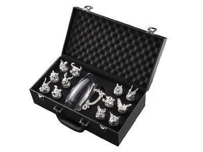 Set de 12 verres à liqueur de 25ml avec carafe de 250ml personnalisable par gravure
