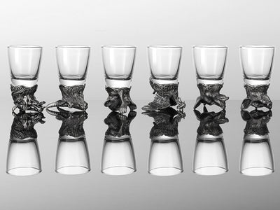 Set de 12 verres à liqueur de 25ml avec carafe de 250ml personnalisable par gravure