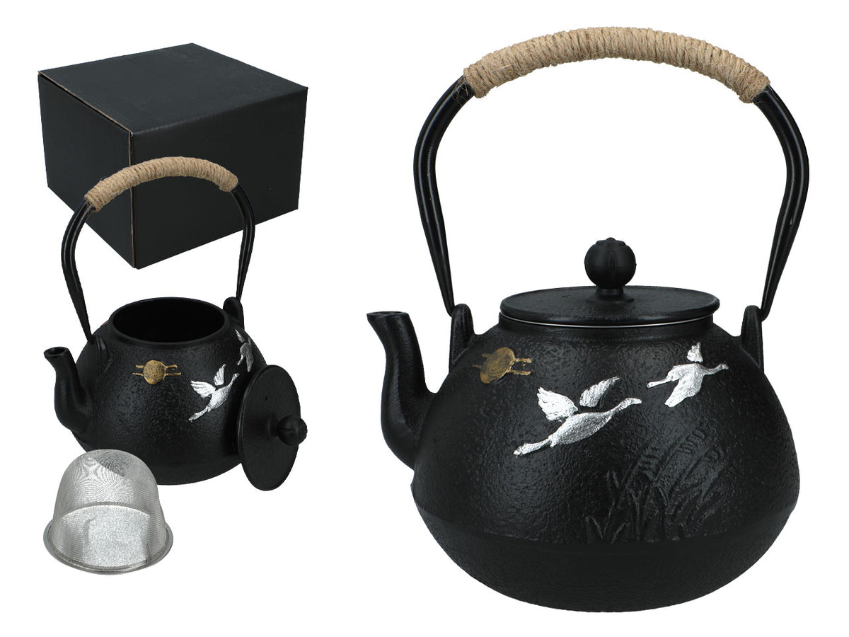 Théière en fonte avec intérieur émaillé de 1200ml et infuseur