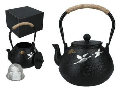 Théière en fonte avec intérieur émaillé de 1200ml et infuseur