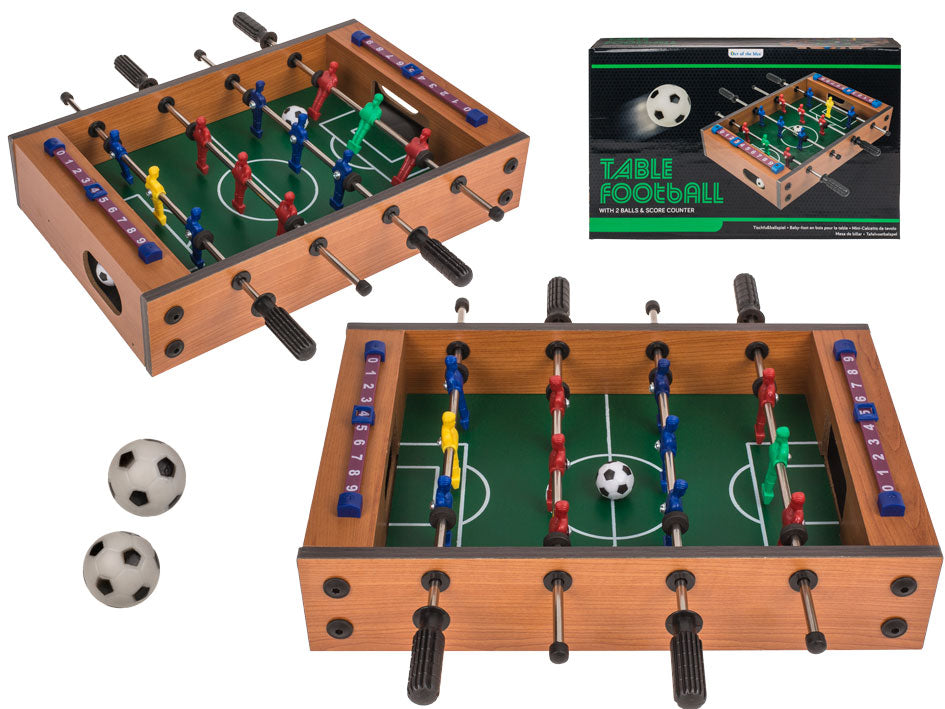 Calcio balilla in legno con incisione