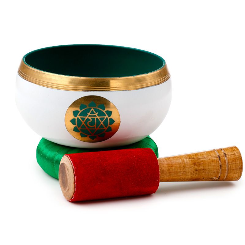 Bol chantant - chakra verte, diamètre 10 cm, hauteur 5 cm