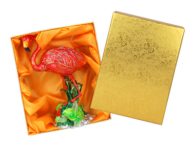 Boîte métallique Flamant personnalisable par gravure, décorative, idéale comme cadeau, hauteur 22 cm