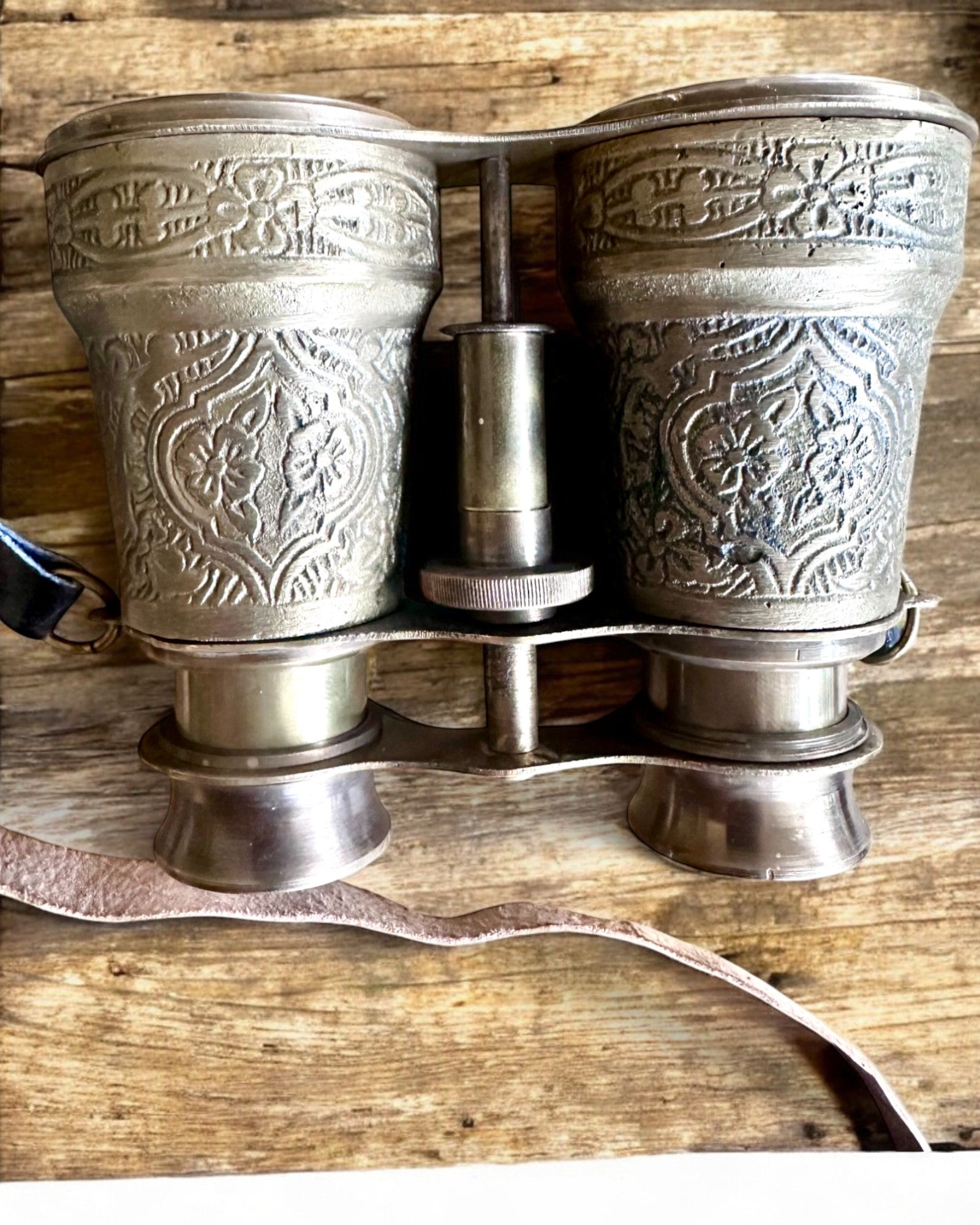 Jumelles avec étui en cuir Victorian's Eye, 11 cm en laiton, décorées à la main, personnalisation par gravure pour cadeau
