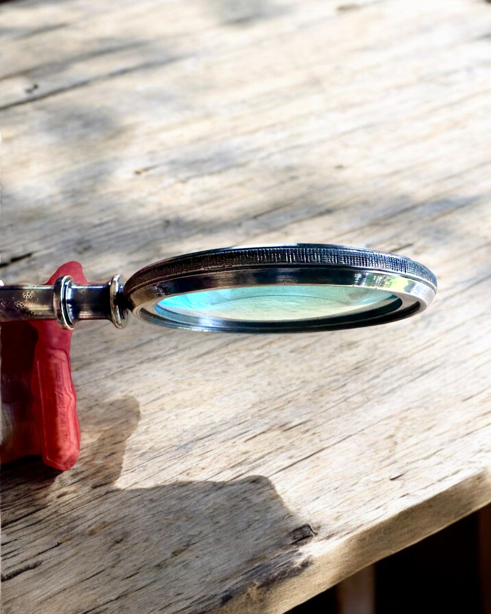 Loupe en Laiton « Navigator 1941 » avec Étui en Cuir – Fait Main, Premium, possibilité de personnalisation pour cadeau