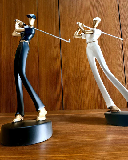 Figurine de golfeur « Swing Élégance », 24 cm de hauteur, décorative avec possibilité de gravure pour cadeau