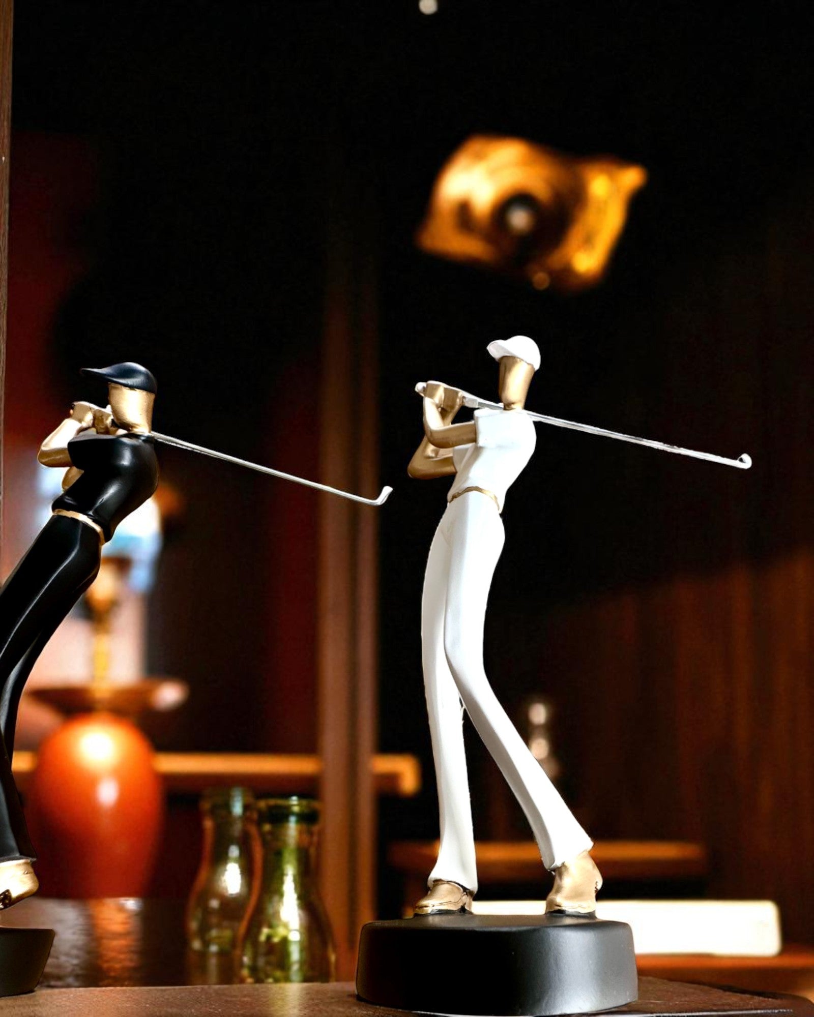 Figurine de golfeur « Swing Élégance », 24 cm de hauteur, décorative avec possibilité de gravure pour cadeau
