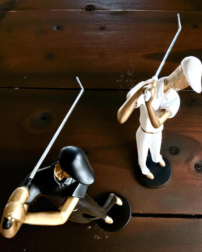 Figurine de golfeur « Swing Élégance », 24 cm de hauteur, décorative avec possibilité de gravure pour cadeau