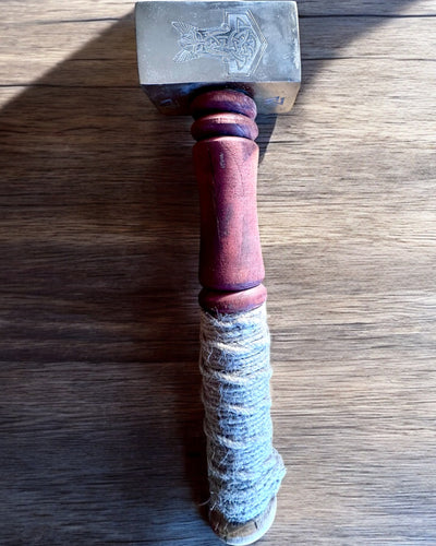 Mjölnir Hammer of the Skalds – 33 cm, Hand-Forged Viking Hammer with Engraving Option