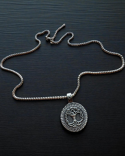 Amulette Arbre de Vie avec Gravure Possible - collier "Vitalité de la Nature", personnalisation