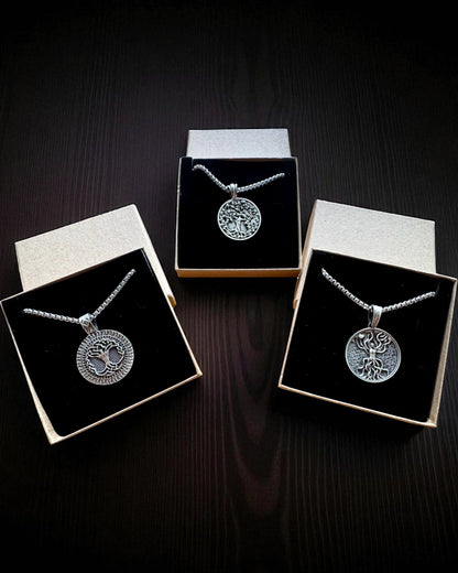 Amulette Arbre de Vie avec Gravure Possible - collier "Vitalité de la Nature", personnalisation