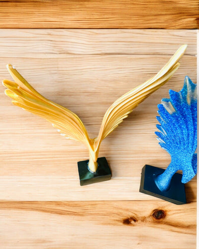 Figurine Élégante d'Ailes d'Ange de 33 cm de hauteur – "Gardiens Ailés", possibilité de personnalisation par gravure pour cadeau, personnalisation, 3 variantes de couleur