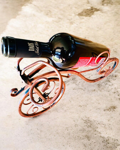 "WineCycle" Bicycle Wine Rack - customizable with engraving for a gift