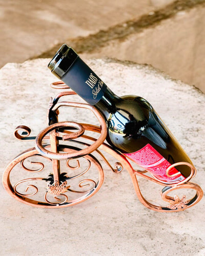 "WineCycle" Bicycle Wine Rack - customizable with engraving for a gift