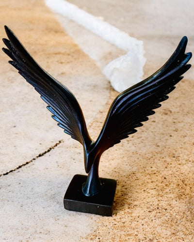 Elegant Angel Wings Figurine 15 cm high – "Winged Guardians", customizable with engraving for a gift, personalization, 2 color variants