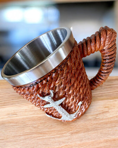 Chope "Morski Skarb" en acier inoxydable, possibilité de personnalisation avec gravure pour cadeau