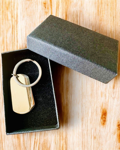 Portachiavi Militare ID "Piastrina" in Acciaio Inossidabile – Incisione Personalizzata