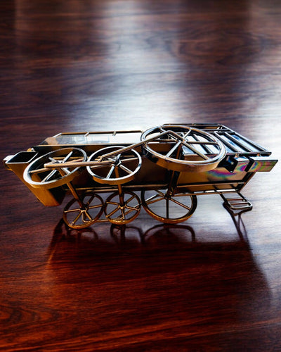 Iron Locomotive "Retro Express" – decoration, model, handmade with engraving option for a gift